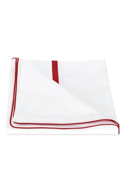 Matouk Louise Piqué Duvet Cover In Red