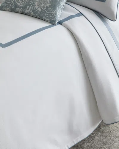 Matouk Louise Pique King Coverlet In Hazy Blue
