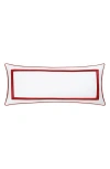 Matouk Louise Piqué Lumbar Pillow Cover In Red
