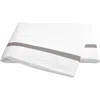 Matouk Lowell 600 Thread Count Flat Sheet In White/platinum