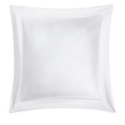Matouk Lowell Diamond Matelasse Oversized Euro Sham In White