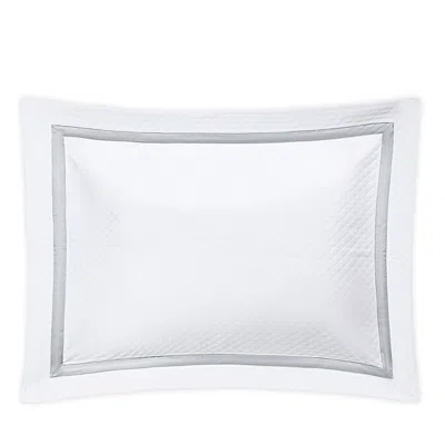 Matouk Lowell Diamond Matelasse Standard Sham In Gray