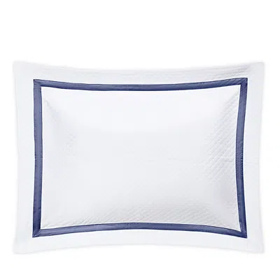 Matouk Lowell Diamond Matelasse Standard Sham In Steel Blue
