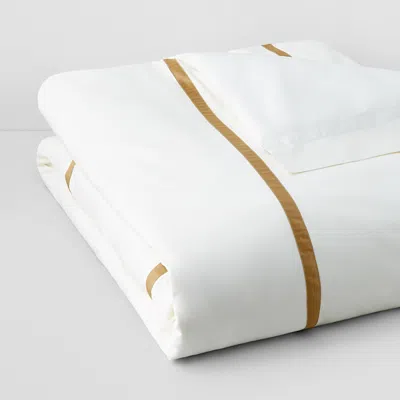 Matouk Lowell Duvet, King In Ivory/bronze