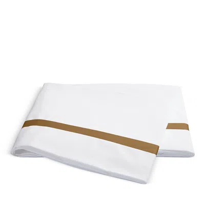 Matouk Lowell Flat Sheet, Full/queen In Brown