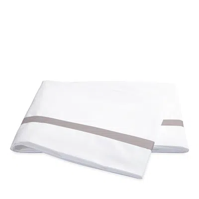 Matouk Lowell Flat Sheet, Full/queen In Gray