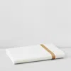 Matouk Lowell Flat Sheet, Full/queen In Ivory/bronze