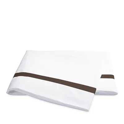 Matouk Lowell Flat Sheet, Full/queen In Sable