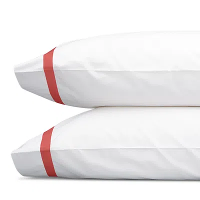 Matouk Lowell King Pillowcase, Pair In Coral