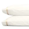 Matouk Lowell 600 Thread Count Pillowcase In Ivory/champagne