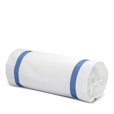 Matouk Lowell Neck Roll Pillow Cover In Azure
