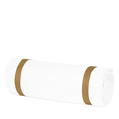 Matouk Lowell Neck Roll Pillow Cover In White