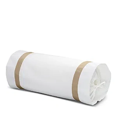 Matouk Lowell Neck Roll Pillow Cover In Champagne