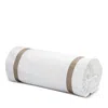Matouk Lowell Neck Roll Pillow Cover In Khaki