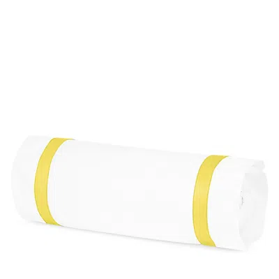 Matouk Lowell Neck Roll Pillow Cover In Lemon