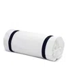 Matouk Lowell Neck Roll Pillow Cover In Navy