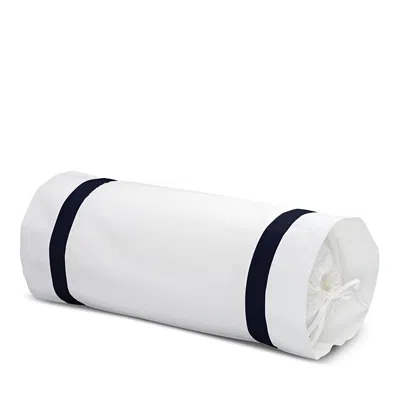 Matouk Lowell Neck Roll Pillow Cover In Navy