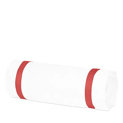 Matouk Lowell Neck Roll Pillow Cover In White