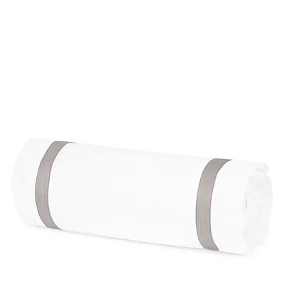 Matouk Lowell Neck Roll Pillow Cover In Platinum