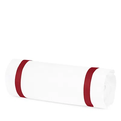 Matouk Lowell Neck Roll Pillow Cover In Scarlet