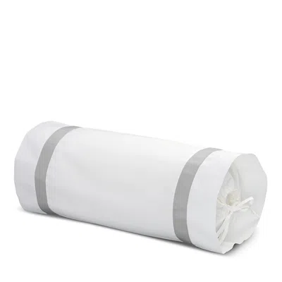 Matouk Lowell Neck Roll Pillow Cover In Silver