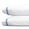 Matouk Standard 600 Thread Count Lowell Pillowcase In Azure Blue