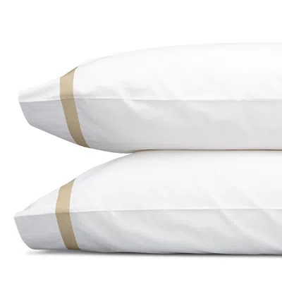 Matouk Lowell Standard Pillowcase, Pair In Champagne