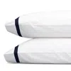 Matouk Lowell Standard Pillowcase, Pair In Navy Blue