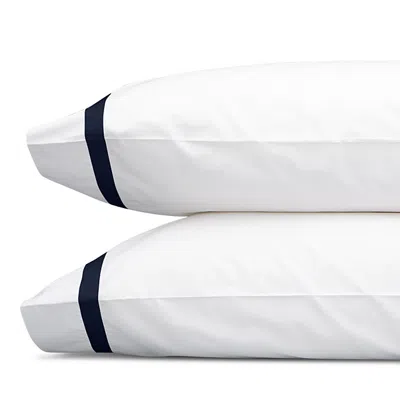 Matouk Lowell Standard Pillowcase, Pair In Navy Blue