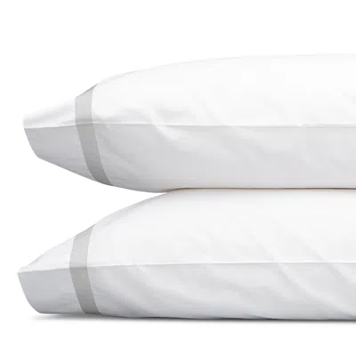 Matouk Lowell Standard Pillowcase, Pair In Silver