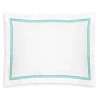 Matouk Mayfair Standard Sham In Aquamarine