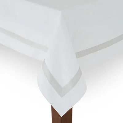 Matouk Lowell Tablecloth, 70 X 162 In Silver