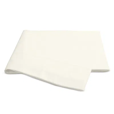 Matouk Luca Hemstitch Percale Flat Sheet, King In Ivory