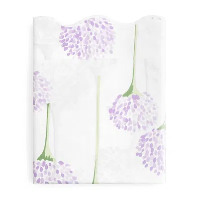 Matouk Lulu Dk For  Charlotte Flat Sheet, Twin In Purple