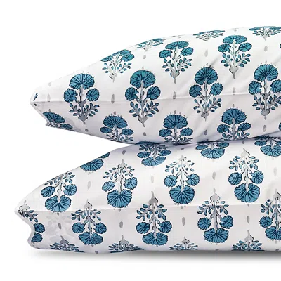Matouk Joplin Standard Pillowcase Pair In Mineral Blue