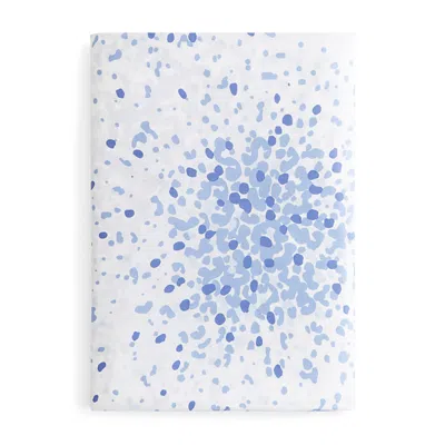 Matouk Lulu Dk For  Poppy Flat Sheet, Full/queen In Azure