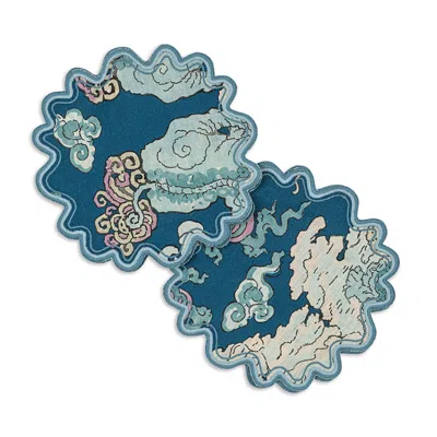 Matouk Magic Mountain Cocktail Napkin, Set Of 4 In Aquarius