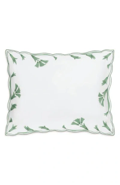 Matouk Marcella Egyptian Cotton Pillow Sham In Green