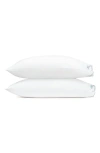 Matouk Marcella Set Of 2 600 Thread Count Egyptian Cotton Pillowcases In Blue
