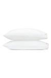 Matouk Marcella Set Of 2 600 Thread Count Egyptian Cotton Pillowcases In White