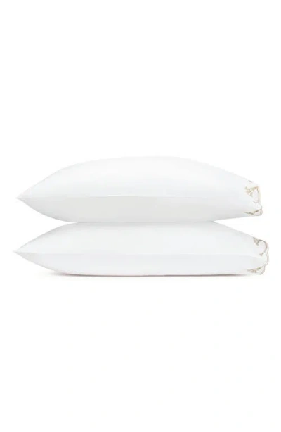 Matouk Marcella Set Of 2 600 Thread Count Egyptian Cotton Pillowcases In Neutral