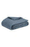 Matouk Margaret Pompom Quilted Silk Comforter In Evening