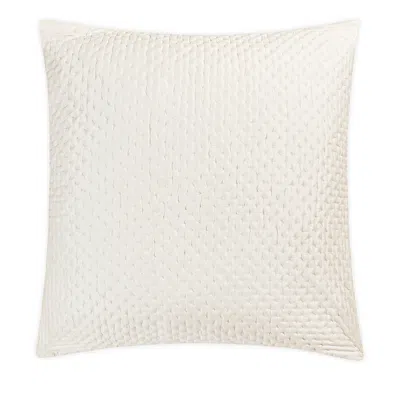 Matouk Margaret Quilted Silk Euro Sham In Brown