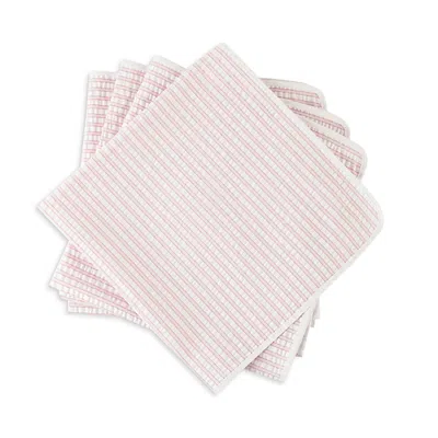 Matouk Matteo Napkins, Set Of 4 In Pink