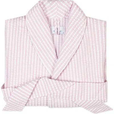 Matouk Matteo Stripe Robe In Pink