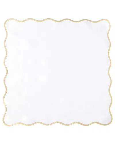 Matouk Meira Napkins, Set Of 4 In Gold