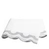 Matouk Mirasol Flat Sheet, Full/queen In Silver
