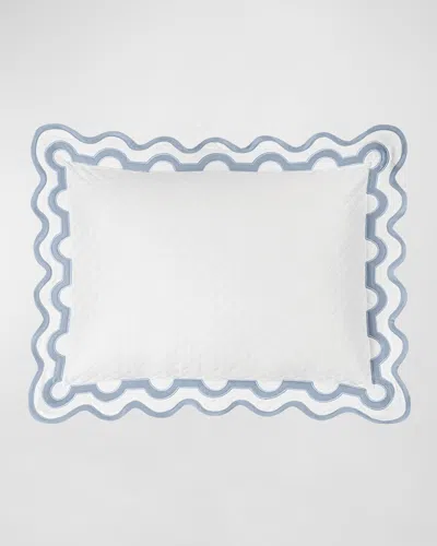 Matouk Mirasol Matelasse Boudoir Sham In Hazy Blue