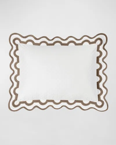 Matouk Mirasol Matelasse Boudoir Sham In Mocha