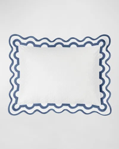 Matouk Mirasol Matelasse Boudoir Sham In Steel Blue